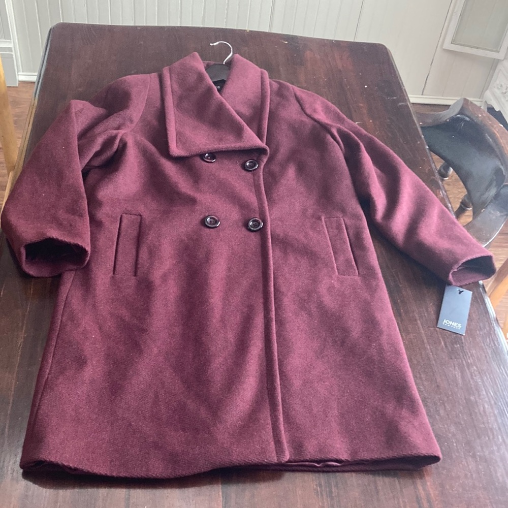 Jones New York Long Wine Jacket